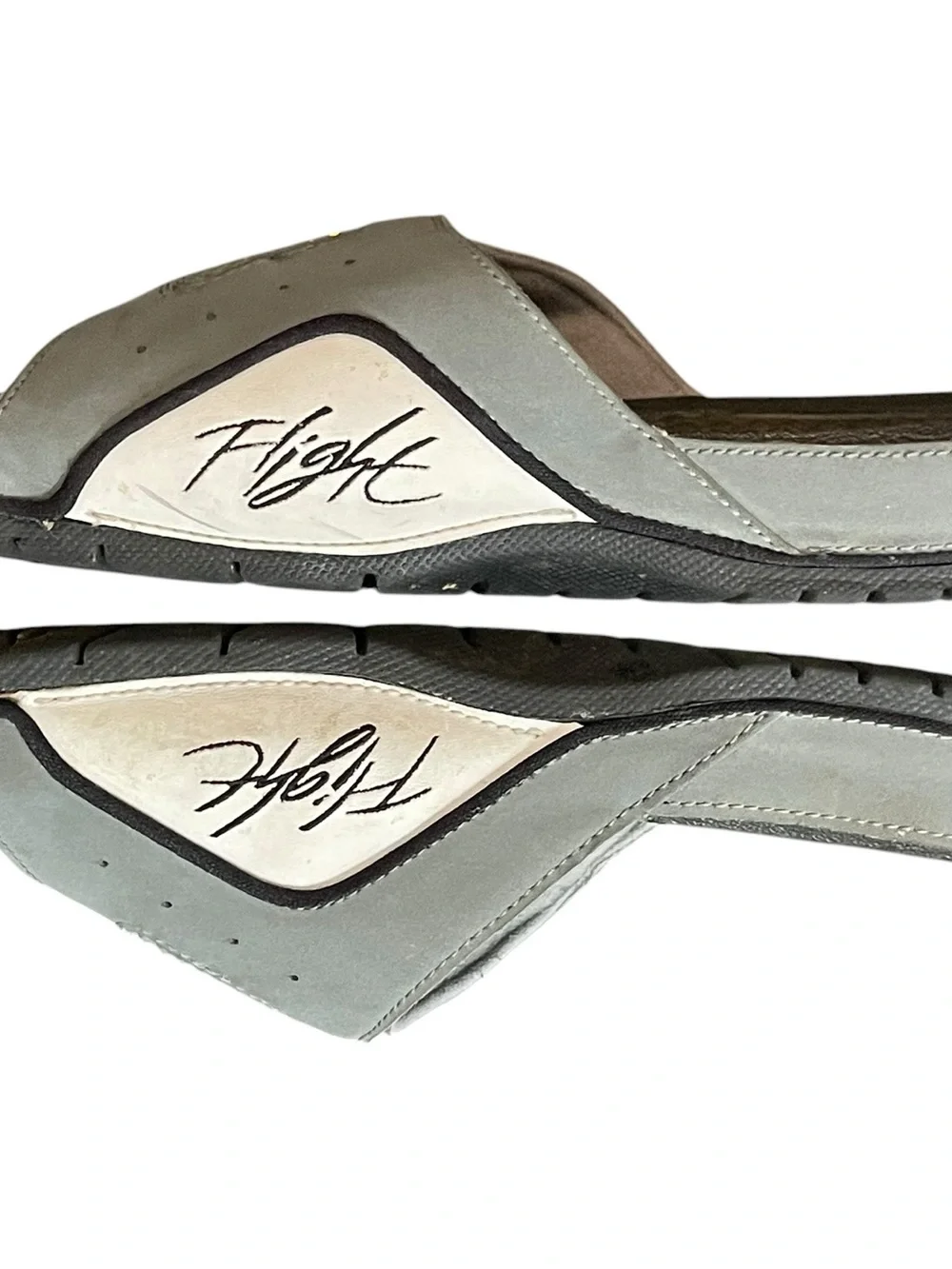Jordan Hydro 4 Retro Cool Grey Slides Sandals Yellow Jumpman Men’s 8